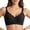 Black, variant on Women Jelly Bras No Underwire Scalloped Push Up Buttery Soft Tshirt Bra Seamless Full Coverage Convertible Everyday Bra