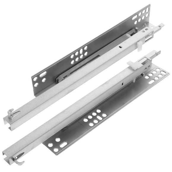 Quentinu 2pcs Drawer Track Slides Mute Cabinet Rails for Computer Table Cabinets Drawer