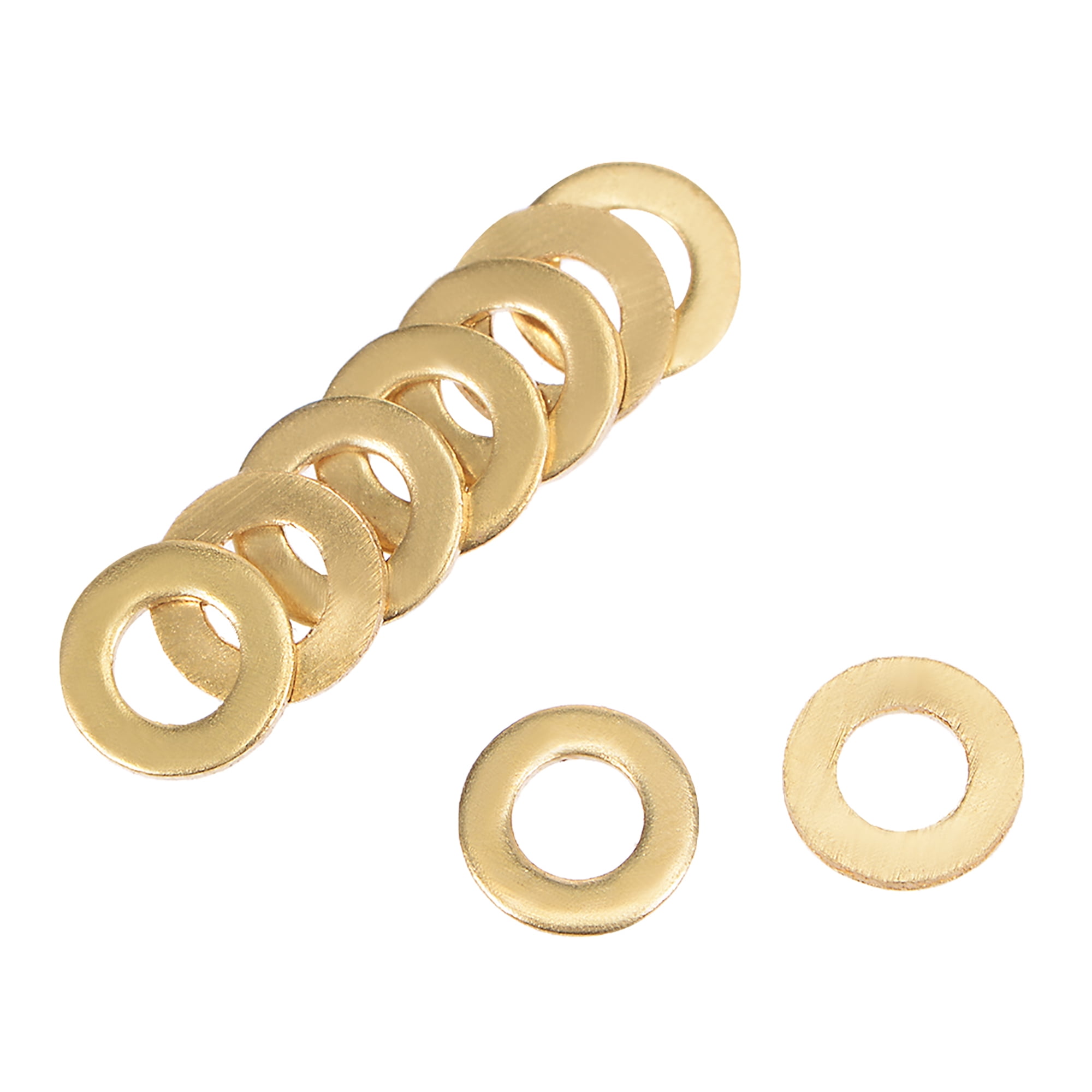 100 Pcs 2.5mm x 5mm x 0.5mm Copper Flat Washer for Screw Bolt