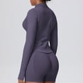 thumbnail image 5 of Abomasnow Women's Workout Jackets Zip Up Long Sleeve Mock Neck Athletic Jackets Casual Breathable Running Yoga Workout Jackets with Thumb Holes, 5 of 7