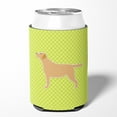 thumbnail image 2 of Carolines Treasures BB3797CC Yellow Labrador Retriever Checkerboard Green Can or Bottle Hugger, 2 of 5