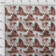 thumbnail image 3 of oneOone Cotton Silk Maroon Fabric Cowboy Diy Clothing Quilting Fabric Print Fabric By Yard 42 Inch Wide, 3 of 5