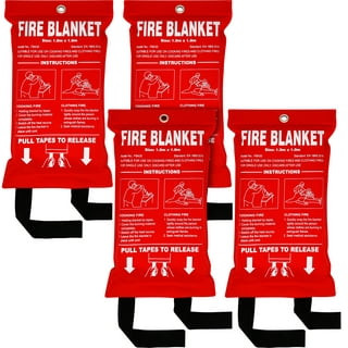 Aksipo Fire Blanket Fiberglass Fire Emergency Blanket Suppression Blanket Flame Retardant Blanket Emergency Survival Safety Cover for Kitchen Home