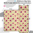 thumbnail image 5 of Football Flower Pink Pattern Toddler Nap Mat with Pillow & Blanket, Soft Sleeping Mat for Preschool Daycare Travel Sleepovers, 5 of 6