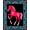 Red, Pattern 2, variant on ODIKA 4'x6' Machine Washable Non-Slip Area Rug, Elegant Equestrian Yarn Kit High Traffic Rug, Pink, 642891