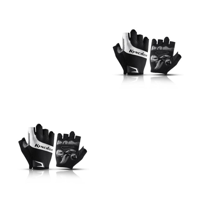 Soidarity Pack de 2 guantes de ciclismo resistentes al desgaste Multicolor para hombre Protector deportivo de verano a prueba de golpes guante de Negro SG 2piezas