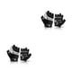 thumbnail image 4 of Greeniant Guantes de ciclismo de 2 piezas para hombre y mujer, Protector deportivo antideslizante, a prueba de golpes, antisudor, medio dedo, Negro SG 2piezas, 4 of 6