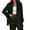 Black, variant on Casual Blazers for Women 2025 Long Sleeve Notch Lapel Collar Oversized Business Casual Work Office Jacket