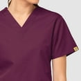 thumbnail image 4 of Wink Origins Bravo-Women's V-Neck Scrub Top, Wine, 5X, 4 of 5