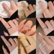 thumbnail image 3 of Anillo de ojo de gato de lujo ligero coreano de alta gama para mujer, anillo abierto de circonita de nicho retro, joyería de las Spice Girls, 3 of 5