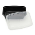 thumbnail image 3 of Cubeware Rectangular Black Plastic Reusable Microwavable Container with Clear Lid Set, 38 Ounce -- 150 set per case., 3 of 5