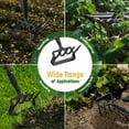 thumbnail image 6 of FENHRTVM Stirrup Hoe, Heavy Duty Hula Hoe with 32-62In Adjustable Long Handle, 2 in 1 Action Hoe with Cultivator Rake, Scuffle Hoe, Hula Hoe Garden Tool for Weeding Grass, Loosening Soil, Sharp Blade, 6 of 6