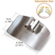 thumbnail image 3 of Paquete de 2 protectores de dedos de acero inoxidable para cortar verduras y frutas de forma segura, para cortar carne, utensilios de cocina para chef, 3 of 6
