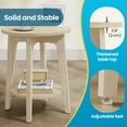 thumbnail image 5 of LEDREM Compact Two-Tier Round Accent Table, Tapered-Leg Side Table with Curved Accents, Holds 198lb, Quick Assembly, Space-Saving Small Sofa Table, 5 of 6