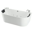 thumbnail image 6 of 67-in L x 31.5-in W White Acrylic Center Drain Freestanding Whirlpool Tub with Faucet - Handshower - Headrest - 8 Water Jets, 6 of 15