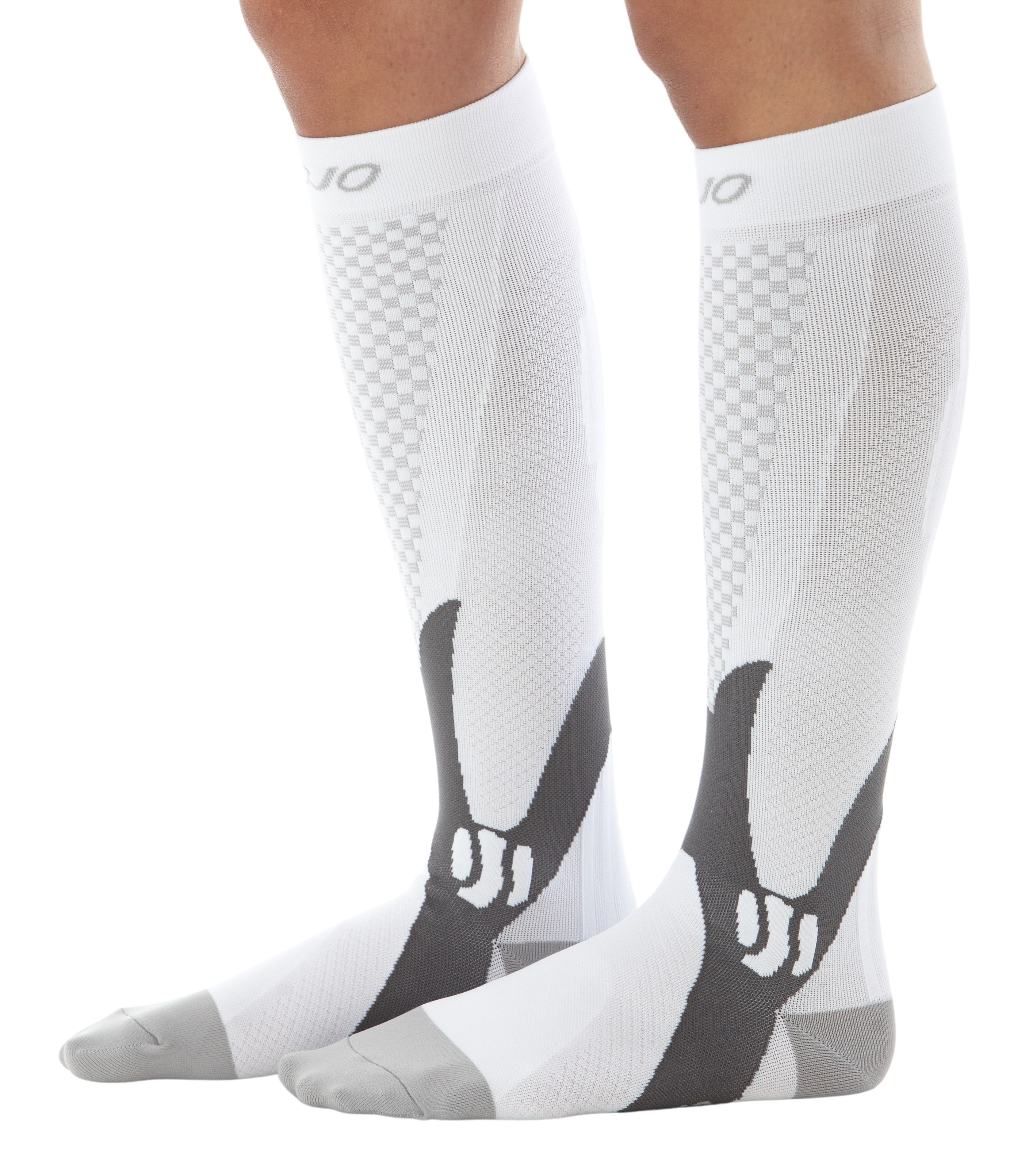 Mojo Compression Stockings for Womens and Men 20-30 mmHg - White, 2X-Large