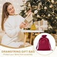 thumbnail image 4 of Uxcell Satin Drawstring Gift Bags for Jewelry, Candy, and Party Favors Dark Red 6 x 8 Inch, 4 of 7