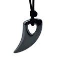 thumbnail image 1 of Collier Pendentif en Forme de Dent de Loup en Acier Inoxydable avec Corde Tressée Ajustable pour Hommes Femmes, 1 of 7