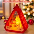 thumbnail image 6 of Yucurem Christmas Hanging Triangle Lantern with LED Lights, Light Up Christmas Theme Night Light for Christmas Tree & Home Decor Gifts (Red Snowman), 6 of 9