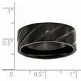 thumbnail image 5 of Titanium Swirl Design Black IP-plated 8mm Brushed/Polished Band, 5 of 9