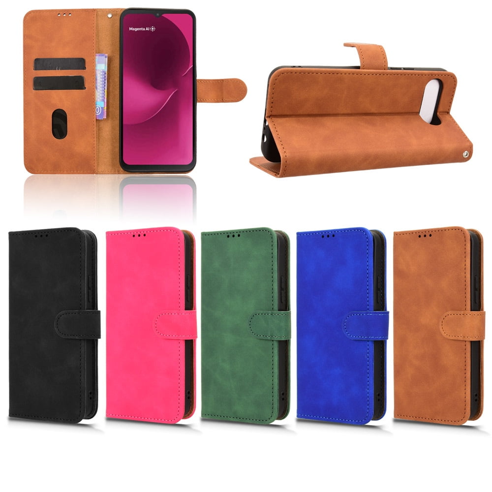 Flip wallet phone leather case suitable for T-Mobile Revvl 8 7 6 Pro