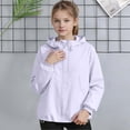 thumbnail image 2 of MKOSPLRT Girls Lightweight Outdoor Jacket 4-15Y Hooded Zip-Up Sporty Jacket Solid Long Sleeve Loose Fit Hiking Hoodie with Pockets, 2 of 10
