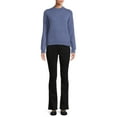 thumbnail image 3 of Dreamers by Debut Women's Elbow Patch Mock Neck Sweater, 3 of 5