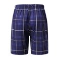 thumbnail image 4 of Running Shorts for Men Fashionable Pajama Pants Plaid Bermuda Casual Sports Shorts Loose Purple XXXL, 4 of 6