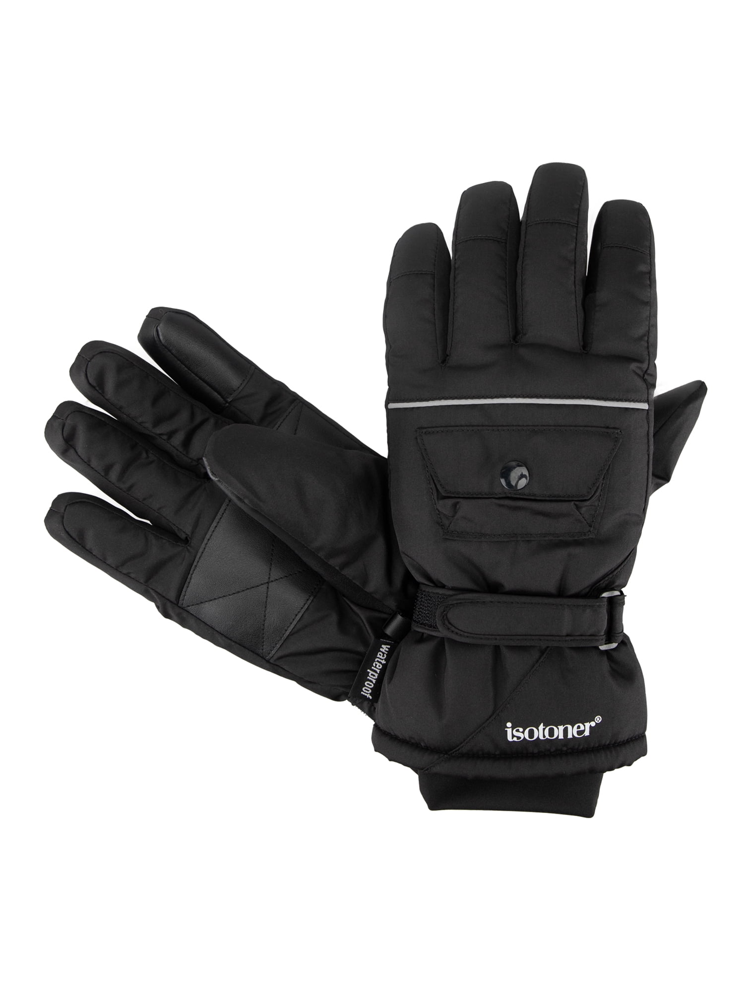 Isotoner Women's Insulated Waterproof Ski Glove with Stash Pocket