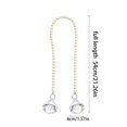 thumbnail image 2 of Pearl and Crystal Christmas Ornament with Faux Pearl Strand and Clear Faceted Drops, 1 Piece, 12 Inch, White and Clear, for Holiday Tree Branches, Christmas Tree Decorations, 2 of 3