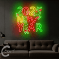 CCRAFT 2025 New Year Neon Led Light Up 35 inch for Home Living Room