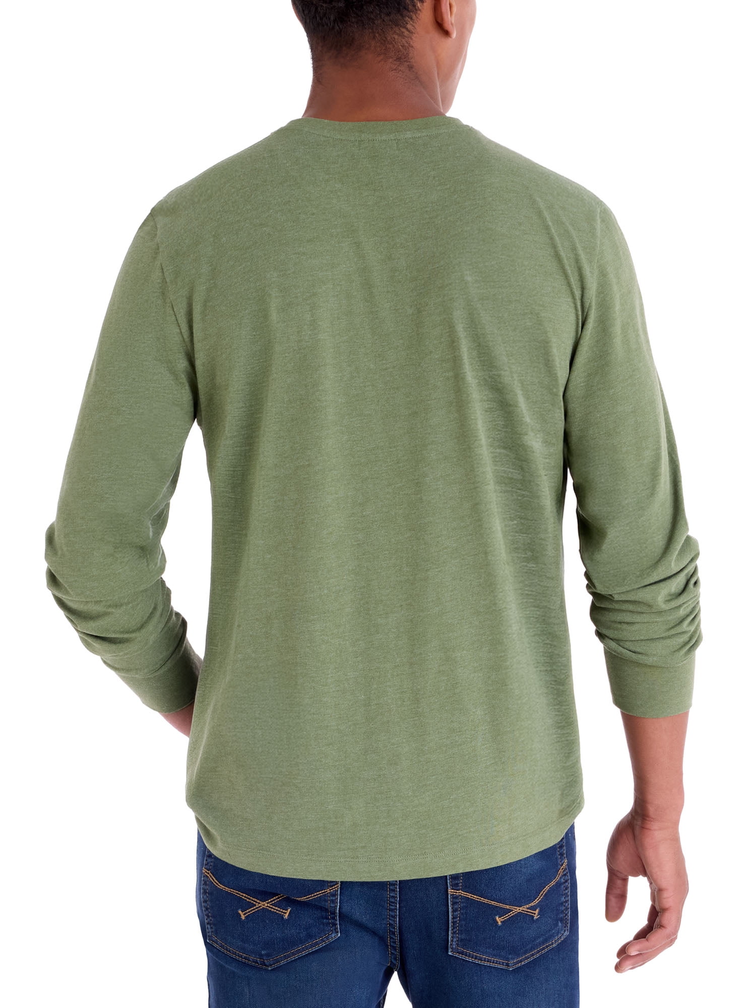 U.S. Polo Assn. Men's Cotton Crewneck Tee with Long Sleeves, Sizes XS-3XL