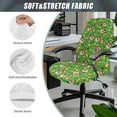 thumbnail image 5 of SCRAWLGOD St. Patrick's Day All-in-One Office Chair Covers Breathable Dustproof Computer Desk Chair Seat Covers Removable Rotating Chair Cover, Corgi Four Leaf Clover Beer Golden Coin Green, L, 5 of 7