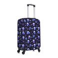 thumbnail image 3 of Picia Skull flower leaf purple Luggage Protector Cover Thicken Suitcase Protector Cover Fit 18-32 Inch Luggage-Small, 3 of 9