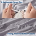 thumbnail image 4 of Lavender Duvet Cover Queen Size - Soft Double Brushed Queen Duvet Cover Set, 3, 4 of 9