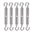 thumbnail image 5 of 304 Stainless Steel Turnbuckle Hook Double Hooks Wire Rope Tension Shade Sail Hardware Kit (M6), 5 of 5
