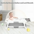 thumbnail image 3 of Babyomi Baby Bathtub Portable Baby Tub with Cute Bear Thermometer and Showerhead Holder, Bath Tub Thermostatic Drain Plug and No-Slip Feet Design to Newborn, Grey, 3 of 5