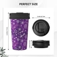 thumbnail image 3 of Daiia Purple Snowflakes Printed Stainless Steel Tumbler with Lid and Straw, Double Wall Vacuum Insulated Coffee Tumbler Travel Coffee Mug with Leak Proof Lid, 3 of 8