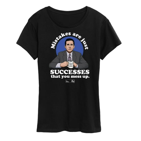 The Office - Michael Mistakes Are Successes You Mess Up - Women's Short Sleeve Graphic T-Shirt