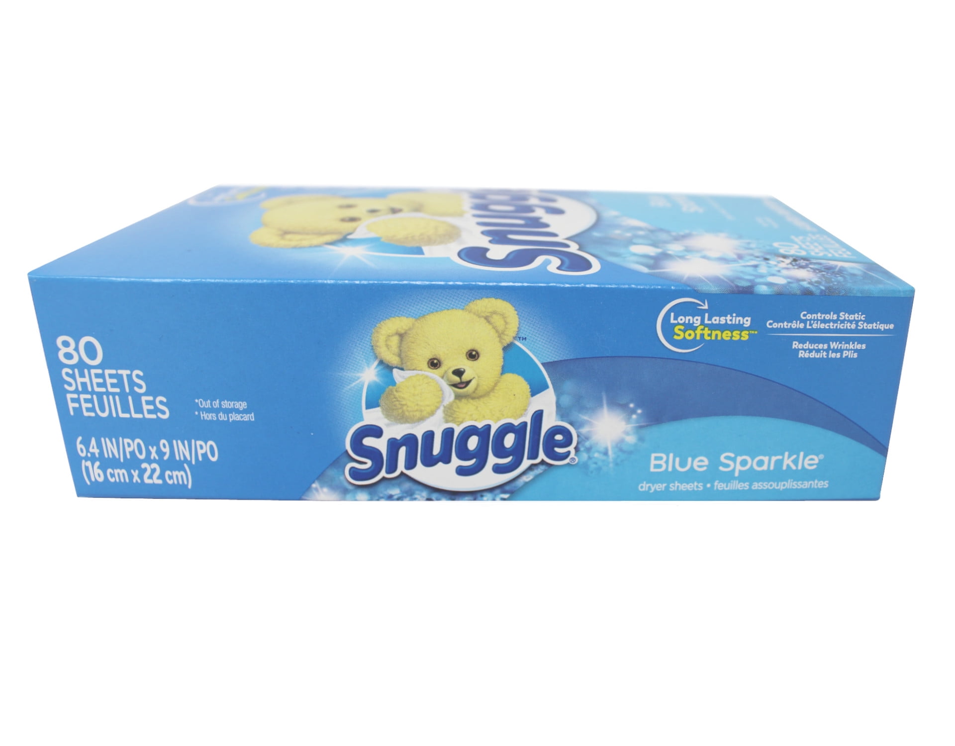 Snuggle Fabric Softener Dryer Sheets, Blue Sparkle, 80 Count - 2 Pack