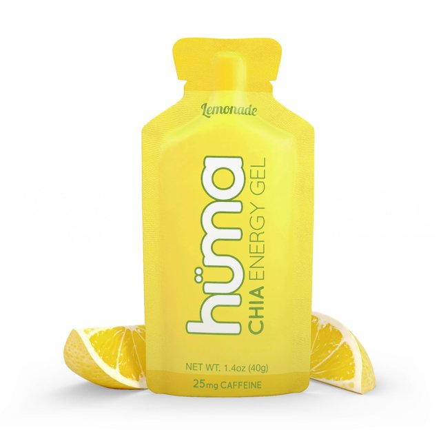 Gel energético con sabor a limonada y chía humana con cafeína, 12 geles