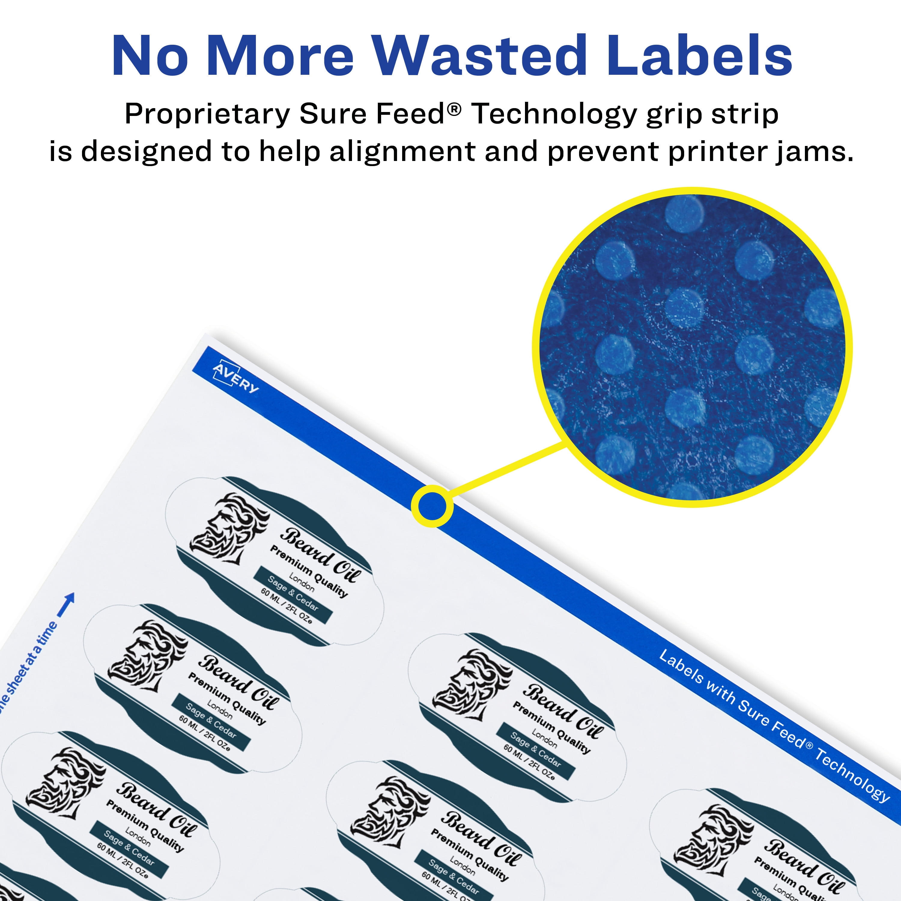 Avery White Oval Scalloped Labels, 2" x 3", 400 Labels