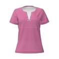 thumbnail image 2 of Uemuo Gingham Drawing Women's Deep V-Neck Low Cut Tops - Casual Loose Fit with Stainless Steel Loop, Soft, Breathable, Perfect for Office, Travel, and Daily Wear-Medium, 2 of 5