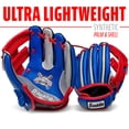 thumbnail image 4 of Franklin Sports Kids Baseball Glove + Ball Set - Air Tech Youth Teeball Mitt - Boys + Girls Children's Glove + Ball - Right Hand Throw - Red/Blue - 9", 4 of 8