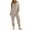 Khaki, variant on aidice Summer Jumpsuits for Women Casual V Neck Long Sleeve Loose Jogger Pants Rompers with Pockets