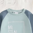 thumbnail image 4 of NOLDARES Toddler Baby Boy Clothes Set 2Pcs Long Sleeve Graphic Round Neck Sweatshirt Top Jogger Pants Soft Casual Winter Outfits Size:12-18 M,Blue, 4 of 7