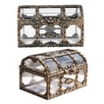 thumbnail image 4 of KAKOWELY 2pcs Small Treasure Chest Plastic Transparent Pirate Treasure Box Crystal Jewelry Box,4.13"X3.15"X2.56", 4 of 4