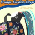 thumbnail image 5 of Pioneer Flower Floral Print Pattern 17" School Backpacks for Teens,Waterproof Oxford Fabric,S-Shape Padded Straps for School,Travel,Hiking,Camping, 5 of 5