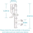 thumbnail image 2 of 20 Pack Hidden Channel Clips Blind Clips Clips For Blinds 17/8Inch Plastic Clips For The With A In The Back Window Blind Clips Plastic Valanc, 2 of 2