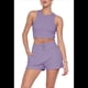 thumbnail image 3 of Conjuntos de Verano para Mujer, Conjunto Informal de 2 Piezas con Top Corto y Pantalones Cortos de Punto Gofre, Ropa de Dormir Morada L, 3 of 10